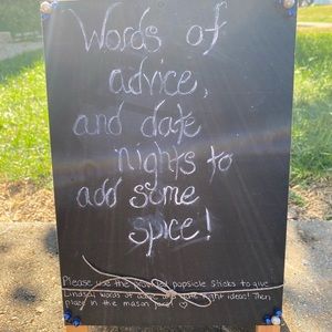 Bridal shower signage - homemade